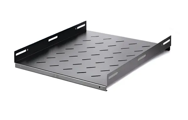 Raft fix 19 inch, 1U, adancime 450 mm, capacitate 90 kg, otel SPCC, negru, pentru rack podea 800 mm, SAF-FIX450-RK8001FLOOR