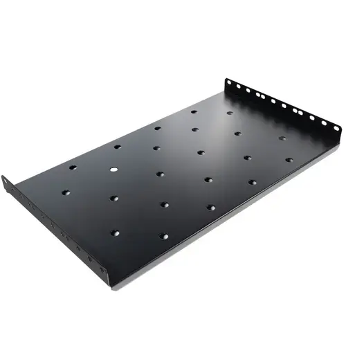 Raft fix SPACER 1U pentru rack 19″, adancime 260mm, sarcina maxima 25Kg, vopsea antistatic, otel 0.8mm (Negru)