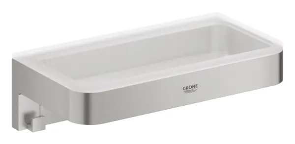 Raft Grohe, Start Cube Filing Basket, 200mm, metal/plastic, montare pe perete, super steel, crom mat