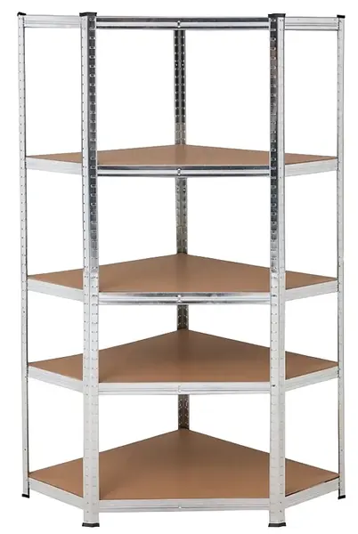 Raft metalic de colț MMS - Eko, MDF, 5 х 175 kg, 180 х 70 x 70 x 40 cm