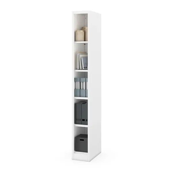 Raft metalic ingust, de arhivare pentru documente alb: TIM 250 x 1950 x 450 mm Raft metalic îngust de arhivare pentru documente, alb, 250x1950x450 mm: TIM