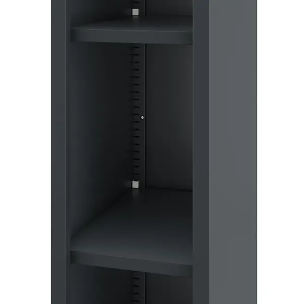 Raft metalic ingust, de arhivare pentru documente antracit: TIM 250 x 1950 x 400 mm Raft metalic îngust de arhivare pentru documente, antracit, 250x1950x400 mm: TIM