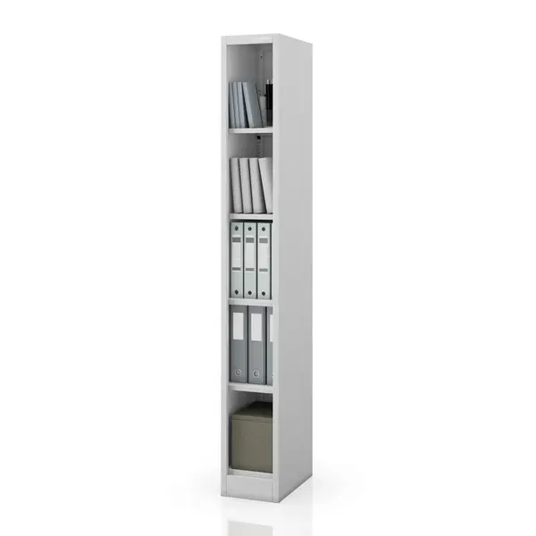 Raft metalic ingust, de arhivare pentru documente gri: TIM 250 x 1850 x 400 mm Raft metalic îngust de arhivare pentru documente, gri, 250x1850x400 mm: TIM