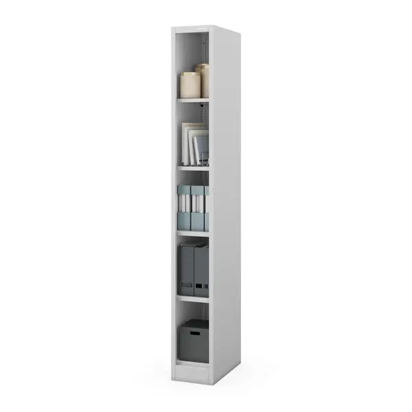 Raft metalic ingust, de arhivare pentru documente gri: TIM 250 x 1950 x 450 mm Raft metalic îngust de arhivare pentru documente, gri, 250x1950x450 mm: TIM
