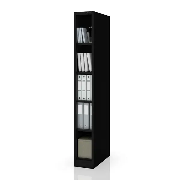 Raft metalic ingust, de arhivare pentru documente negru: TIM 250 x 1850 x 600 mm Raft metalic îngust de arhivare pentru documente, negru, 250x1850x600 mm: TIM