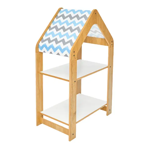 Raft Montessori Zoilen Alb-albastru mdf, 50x30x80 cm