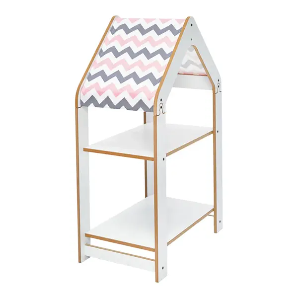 Raft Montessori Zoilen mdf, alb-roz, 50x30x80 cm