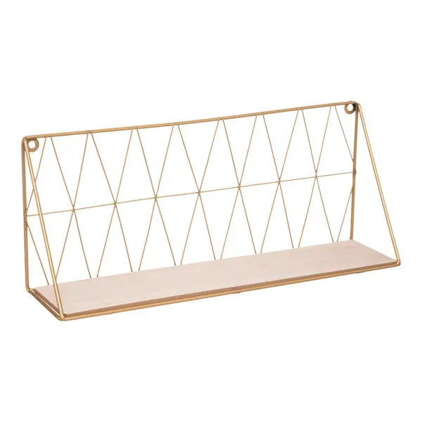 Raft perete Anneza Auriu 48x12x20 cm