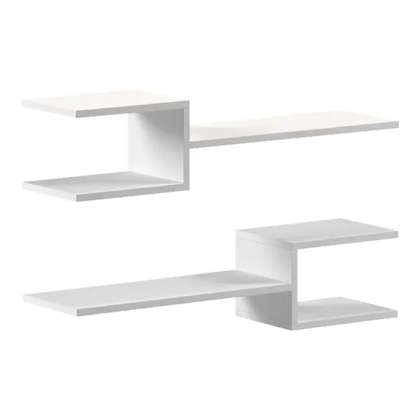 Raft perete, Galler, Alb, 79x19.5x18 cm