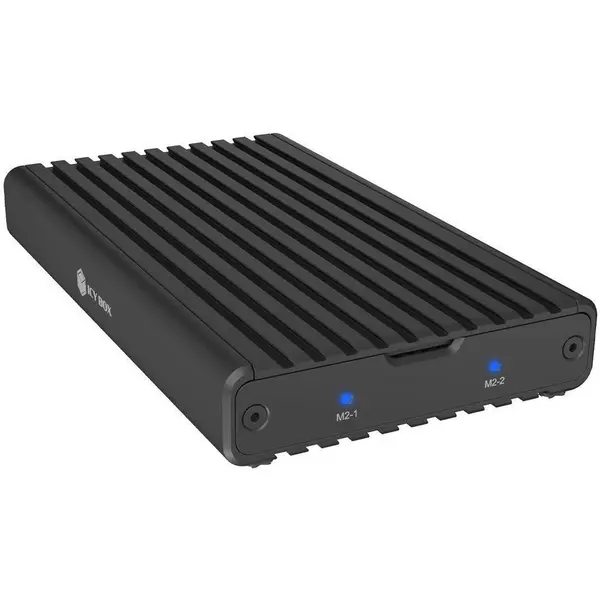 RAIDSONIC Carcasa externa RAIDSONIC, 2x M.2 NVMe, USB 3.2 Gen 2x2 Type-C, 20 Gbit/s