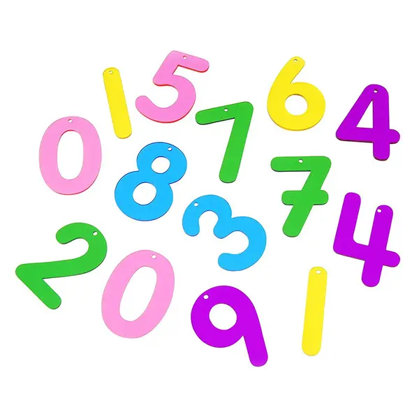 Rainbow Numbers, set numere transparente, 14 buc., TickiT multicolor