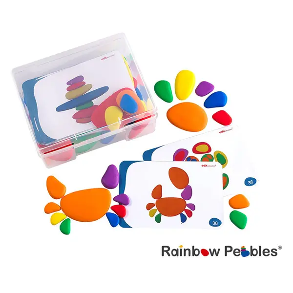 Rainbow Pebbles, set 36 pietricele cu activitati multicolor