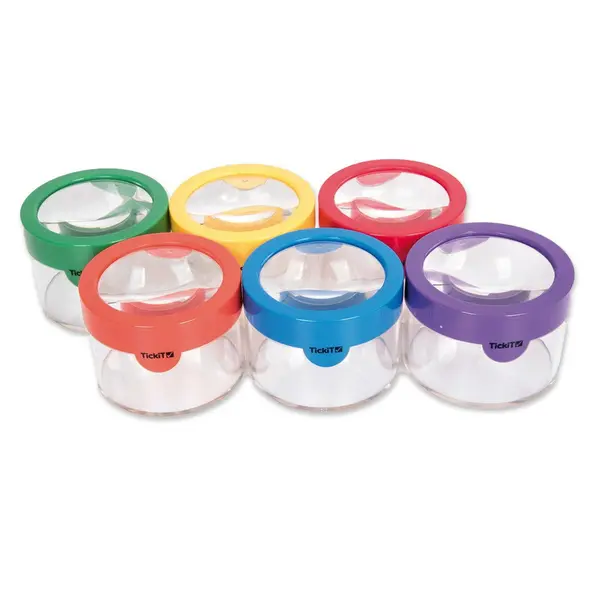 Rainbow Viewers, borcane cu lupa, set 6 piese, TickiT multicolor