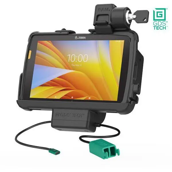 RAM MOUNTS Blocare GDS® Power + Dual USB Dock pentru Zebra ET4x 8 cu IntelliSkin®