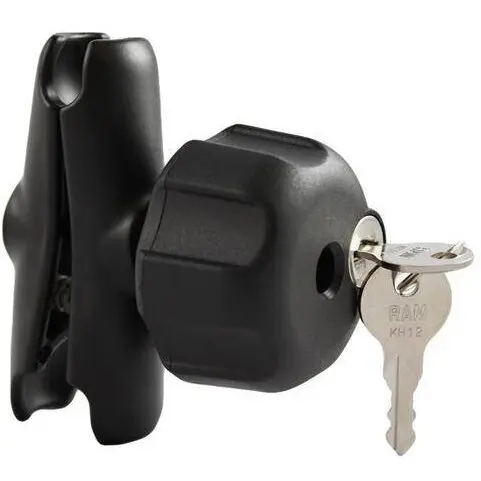 RAM MOUNTS RAM® Double Socket Arm with Key Lock Knob - B Size Medium
