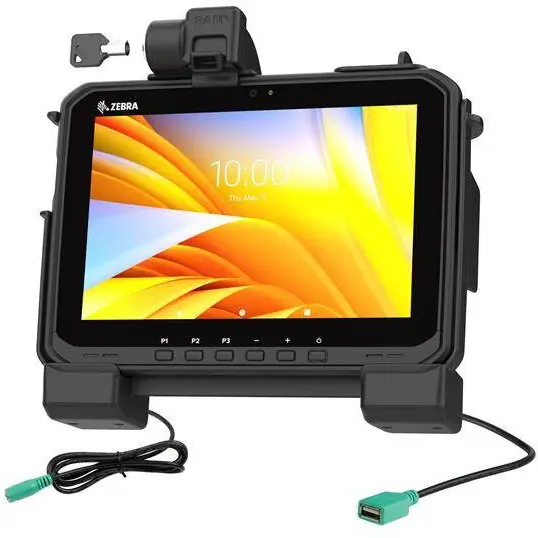 RAM MOUNTS RAM® Power + Data Locking Dock pentru Zebra ET6x
