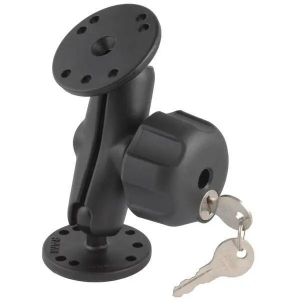 RAM MOUNTS RAM® Suport dublu cu bila cu buton de blocare cu cheie - Dimensiune B Mediu