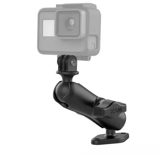 RAM MOUNTS RAM® Suport pentru placa de diamant cu bila dubla cu adaptor pentru camera de actiune
