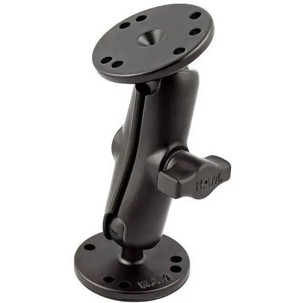RAM MOUNTS RAM® Suport universal cu bila dubla cu doua placi rotunde - Dimensiune B Mediu