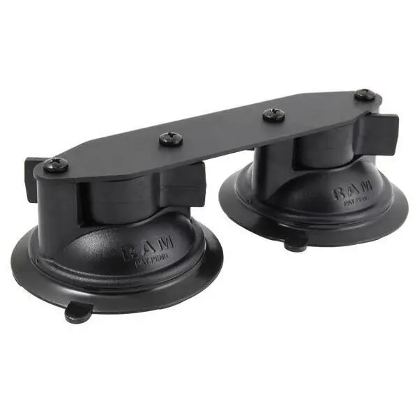 RAM MOUNTS RAM® Twist-Lock™ Dual Suction Cup Base with Straight Plate