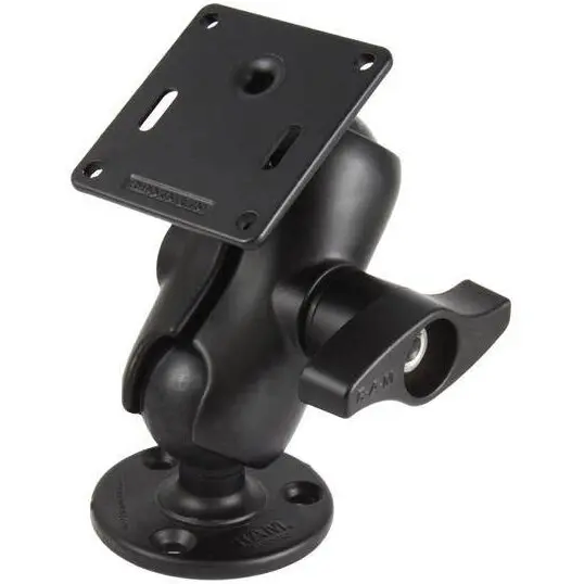 RAM MOUNTS Suport dublu cu bila RAM® cu placa VESA de 75x75mm si piulita de blocare - scurt