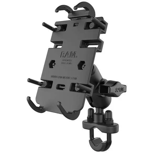 RAM MOUNTS Suport pentru telefon RAM® Quick-Grip™ cu baza U-Bolt pentru ghidon - scurt