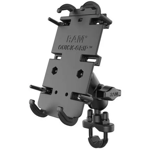 RAM MOUNTS Suport pentru telefon RAM® Quick-Grip™ XL cu baza U-Bolt pentru ghidon - scurt
