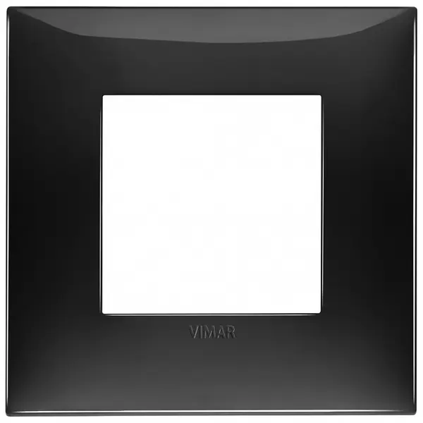 Rama 2 module Vimar Neve Up 09662.04, plastic Glossy negru