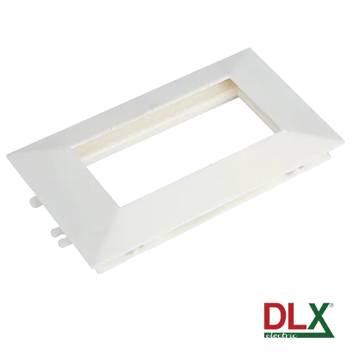 Rama alba cvadrupla pentru aparataj 45x45 mm (8 module) - DLX