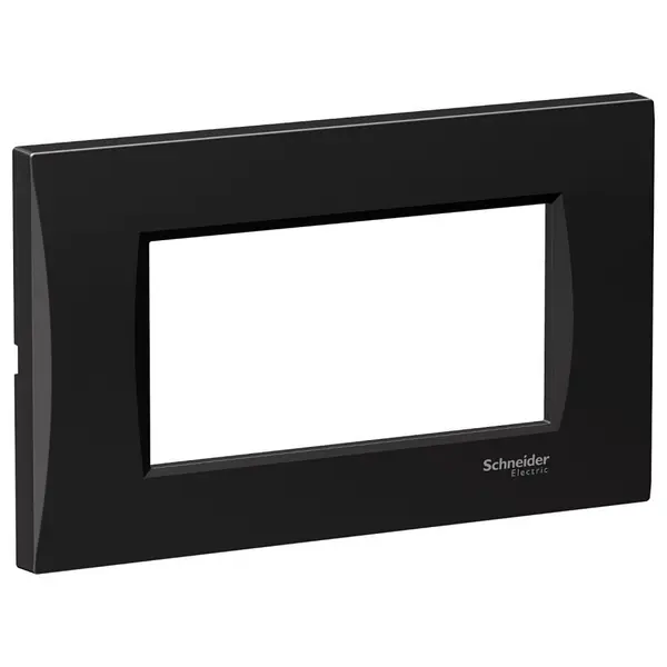 Rama curbata 4 module Schneider Easy Styl LMR7364005, negru metalic