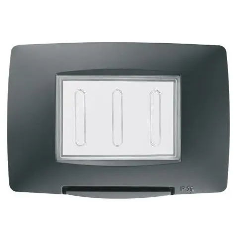 Rama de etansare 3 module IP55 Gewiss Chorus GW16703TN, negru/GW16703TNN