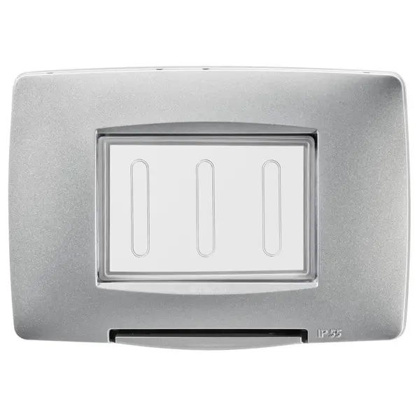 Rama de etansare IP55 3 module Gewiss Chorus GW16703VT, titan