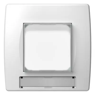 Rama decorativa IP44 alb 2M (intrerupator), TEM Modul TEM-CM22PW-U