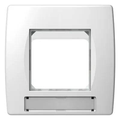 Rama decorativa Soft IP44 alb 2M (priza), TEM Modul TEM-CM23PW-U