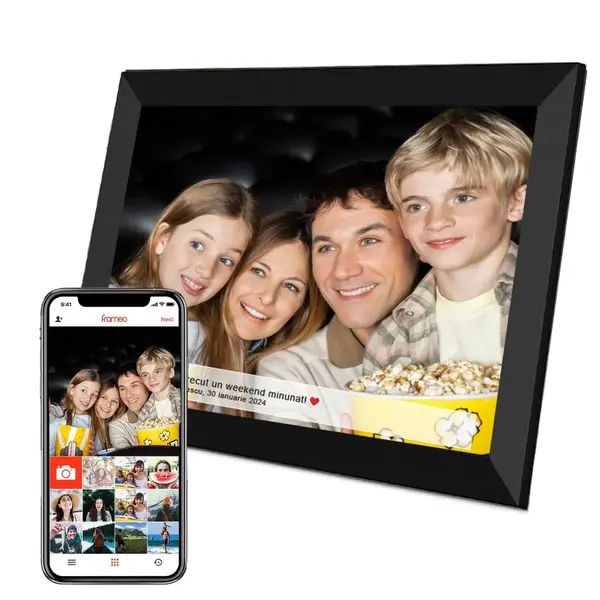 Rama Foto Digitala IMA Trend 10.1 inch – Touchscreen, Aplicatie Frameo, 32GB, Negru
