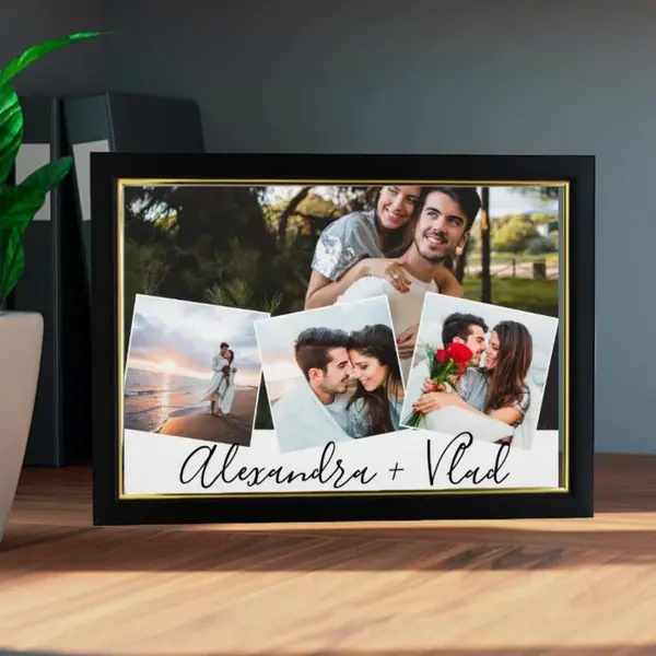 Rama foto personalizata Love you 4 poze - A4 -