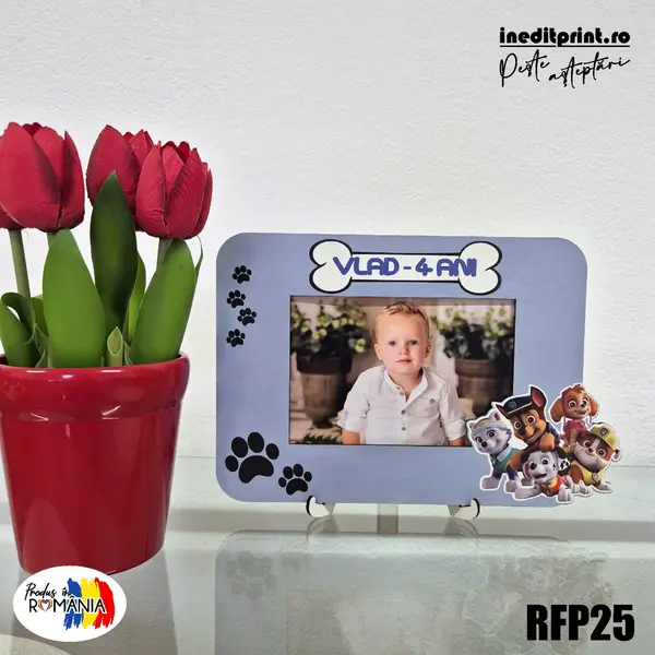 Rama foto personalizata Patrula Catelusilor RFP25 MDF