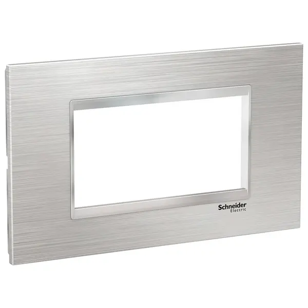 Rama inox 4 module Schneider Easy Styl LMR7664038, argintiu/crom