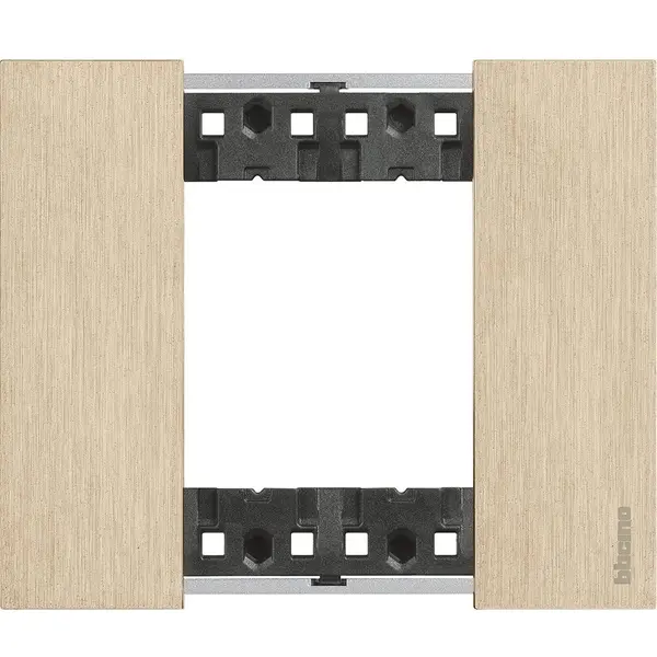 Rama ornament 2 module Bticino Living Now KA4802ZW, auriu
