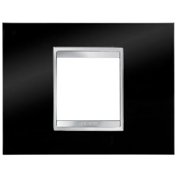 Rama ornament 2 module Gewiss Chorus Lux GW16202TN, negru toner