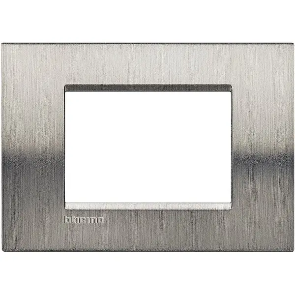 Rama ornament 3 module Bticino Living Light LNA4803ACS, otel lucios