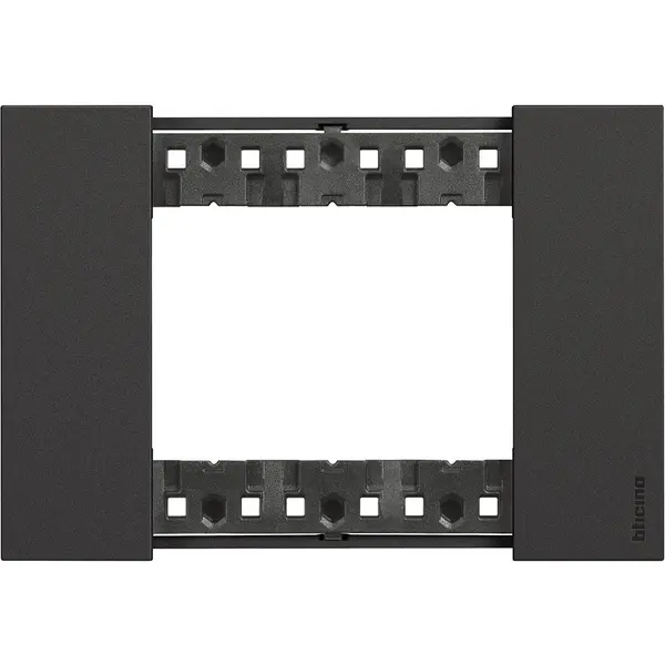 Rama ornament 3 module Bticino Living Now KA4803KG, negru