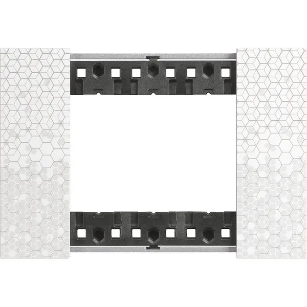 Rama ornament 3 module Bticino Living Now KA4803MW, pixel