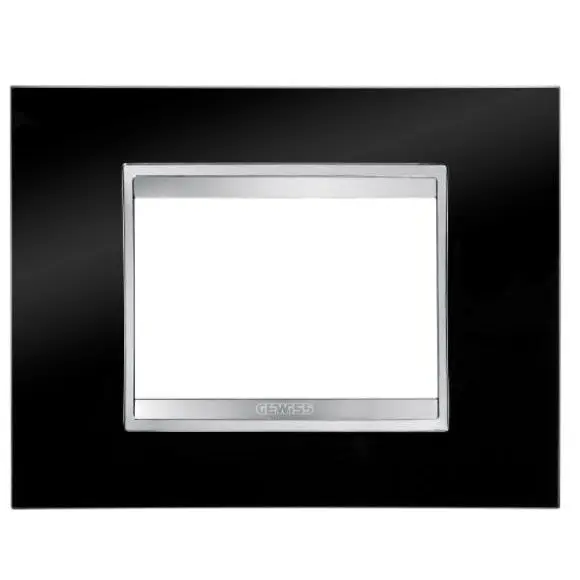 Rama ornament 3 module Gewiss Chorus Lux GW16203TN, negru toner