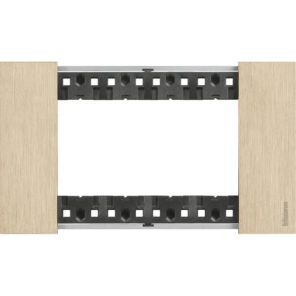 Rama ornament 4 module Bticino Living Now KA4804ZW, auriu