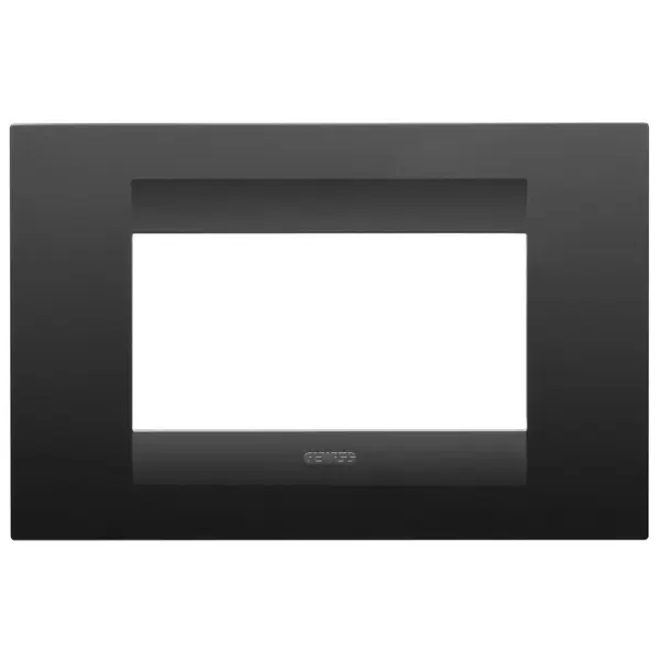 Rama ornament 4 module Gewiss Chorus Geo GW16404VN, negru satinat