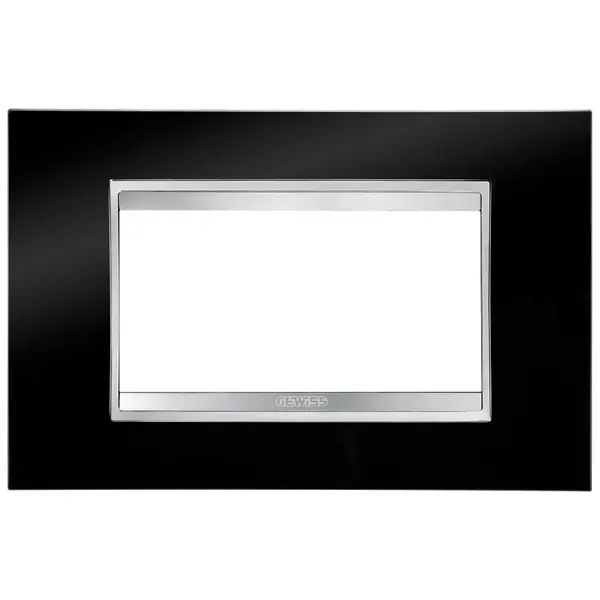 Rama ornament 4 module Gewiss Chorus Lux GW16204TN, negru toner