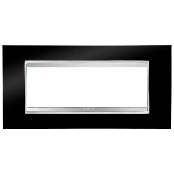Rama ornament 6 module Gewiss Chorus Lux GW16206TN, negru toner