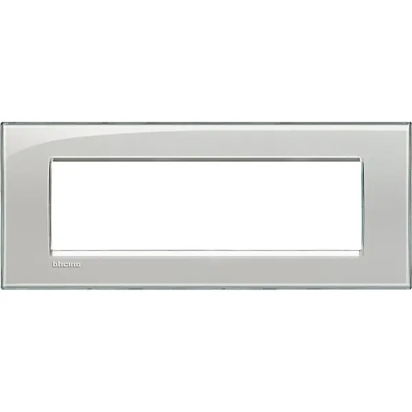Rama ornament 7 module Bticino Living Light LNA4807KG, gri gheata