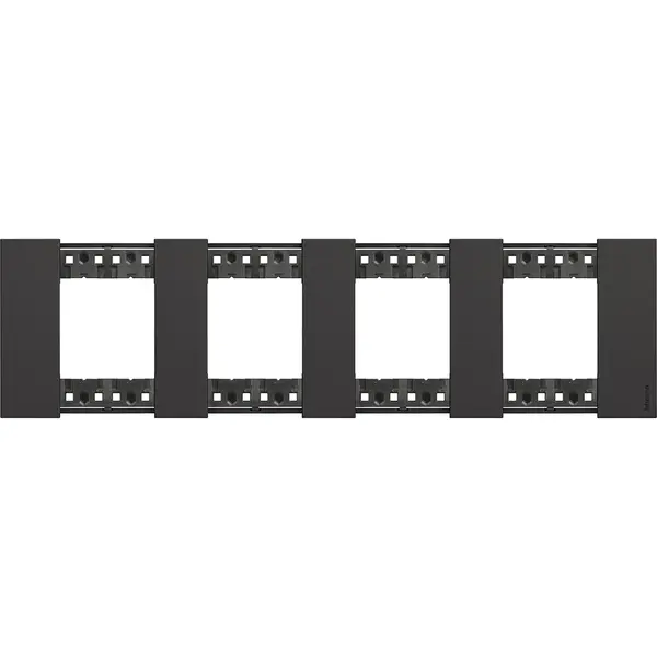 Rama ornament 8M(2+2+2+2) Bticino Living Now KA4802M4KG, negru